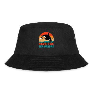 Orca Wal Geschenke - Bucket Hat - Schwarz - Vorne - Lela (165cm)