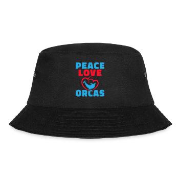 Orca Wal Geschenke - Bucket Hat - Schwarz - Vorne - Lela (165cm)