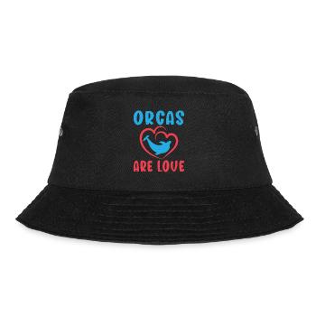 Orca Wal Geschenke - Bucket Hat - Schwarz - Vorne - Lela (165cm)