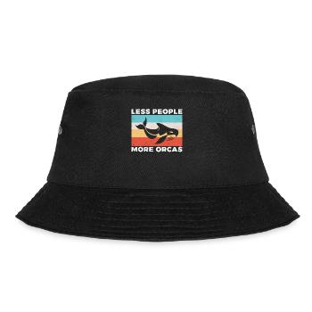 Orca Wal Geschenke - Bucket Hat - Schwarz - Vorne - Lela (165cm)
