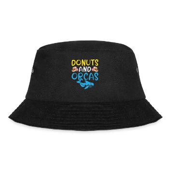 Orca Wal Geschenke - Bucket Hat - Schwarz - Vorne - Lela (165cm)