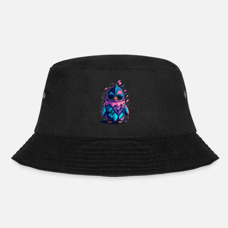 Niedlicher cooler Pinguin - Bucket Hat - Schwarz