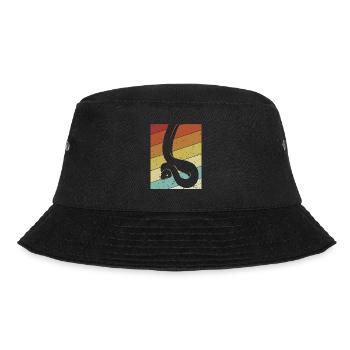 Retro Scale Creepers Python Snake Banana - Bucket Hat - black - Front - Lela (165cm)