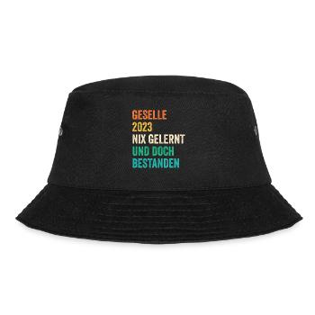 Handwerker Gesellenprüfung 2023 Gesellenbrief Ges - Bucket Hat - Schwarz - Vorne - Lela (165cm)
