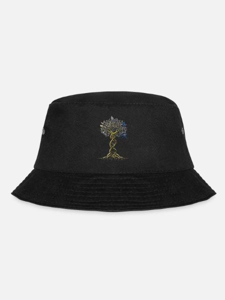 DNA Tree of Life Genetics Biologist Science Earth - Bucket Hat - black