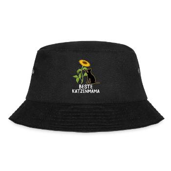 Beste Katzenmama I love Cats Katzenhalter - Bucket Hat - Schwarz - Vorne - Lela (165cm)