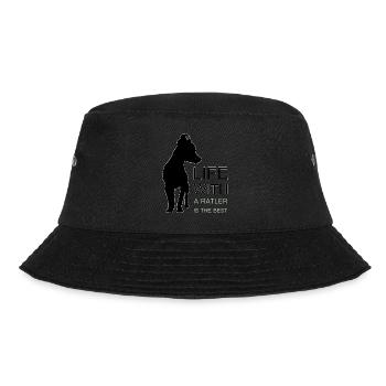 Das Leben mit einem Ratler ist das Beste - Bucket Hat - Schwarz - Vorne - Lela (165cm)