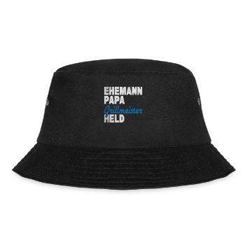Ehemann Papa Grillmeister Held - Bucket Hat - Schwarz - Vorne - Lela (165cm)