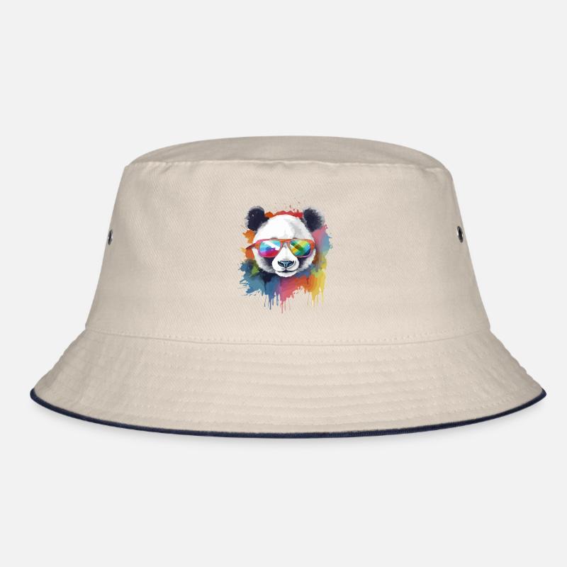 Ikko der Panda mit Brille Bucket Hat