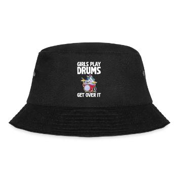 Girls Play Drums, Get Over It 2 - Bucket Hat - Schwarz - Vorne - Lela (165cm)