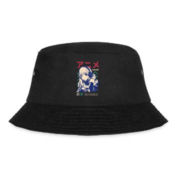 Japan Japanese Manga Girl Game Gaming Gamergirl - Bucket Hat - black - Front - Lela (165cm)