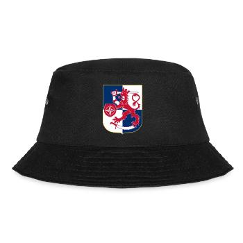 Finnland Löwenwappen, Schild mit NATO-Logo - Bucket Hat - Schwarz - Vorne - Lela (165cm)
