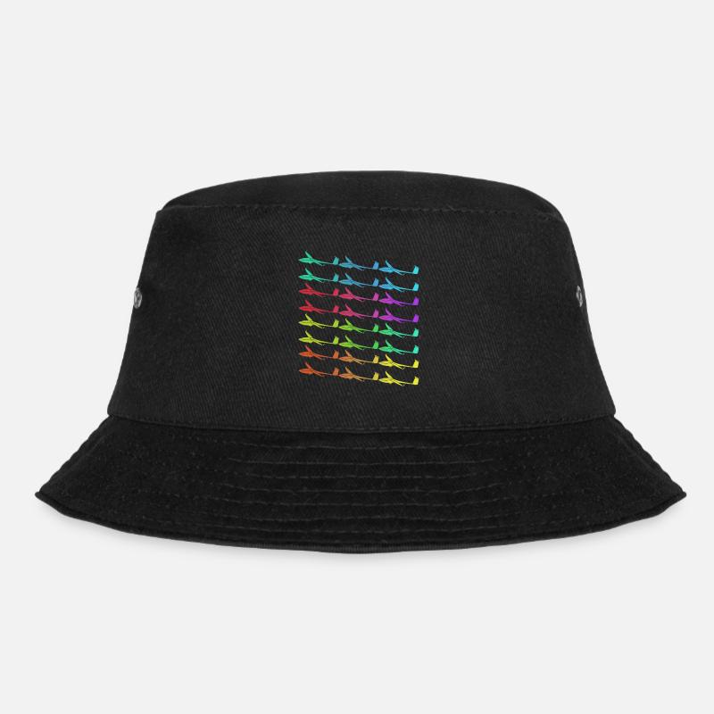 Glider Airplane Gliders - Bucket Hat - black