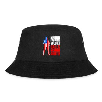 Soldiers Aunts Military Fan America Patriots - Bucket Hat - black - Front - Lela (165cm)