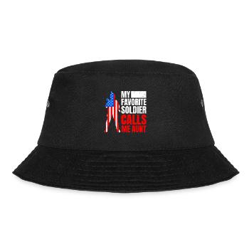 Soldiers Aunts Military Fan America Patriots - Bucket Hat - black - Front - Lela (165cm)