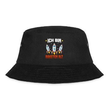 3 Geburtstag Universum Astronaut 3 Jahre Rakete - Bucket Hat - Schwarz - Vorne - Lela (165cm)
