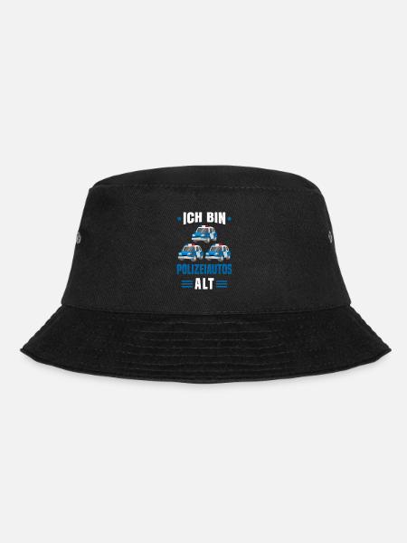 Polizist Einsatzleiter 3. Geburtstag Polizeiauto - Bucket Hat - Schwarz