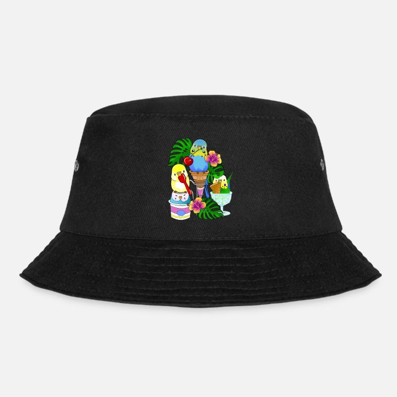 Wellensittich Eis Eiscreme - Bucket Hat - Schwarz