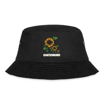 Gartenkind Sonnenblumen Gartenliebhaberin - Bucket Hat - Schwarz - Vorne - Lela (165cm)