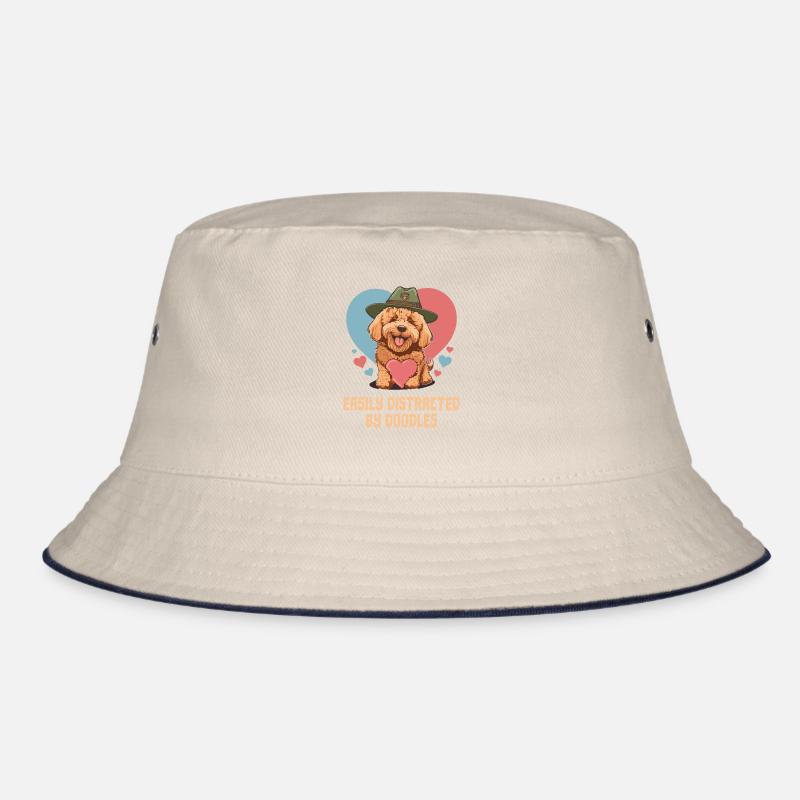 Easily Distracted By Doodles Goldendoodle Dad Bucket Hat