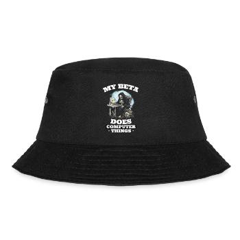Mein Beta macht Computerdinge Programmierer - Bucket Hat - Schwarz - Vorne - Lela (165cm)