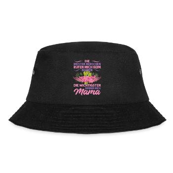 Mutter Mama Tochter Geschenk - Bucket Hat - Schwarz - Vorne - Lela (165cm)