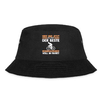 Fahrrad Rennradfahrer Rennrad - Bucket Hat - Schwarz - Vorne - Lela (165cm)