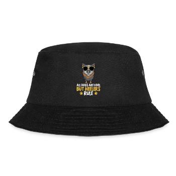 Australian Cattle Dog Red Blue Heeler - Bucket Hat - black - Front - Lela (165cm)