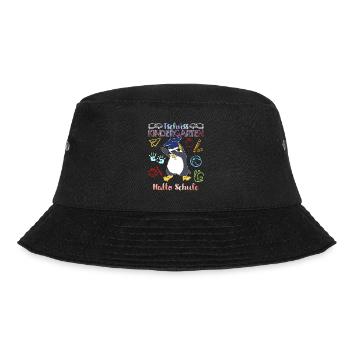 Tschüss Kindergarten Hallo Schule 1. Klasse - Bucket Hat - Schwarz - Vorne - Lela (165cm)