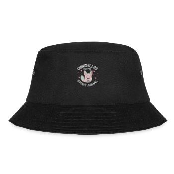 Chinchilla Nagetier Haustier Nager Geschenk - Bucket Hat - Schwarz - Vorne - Lela (165cm)