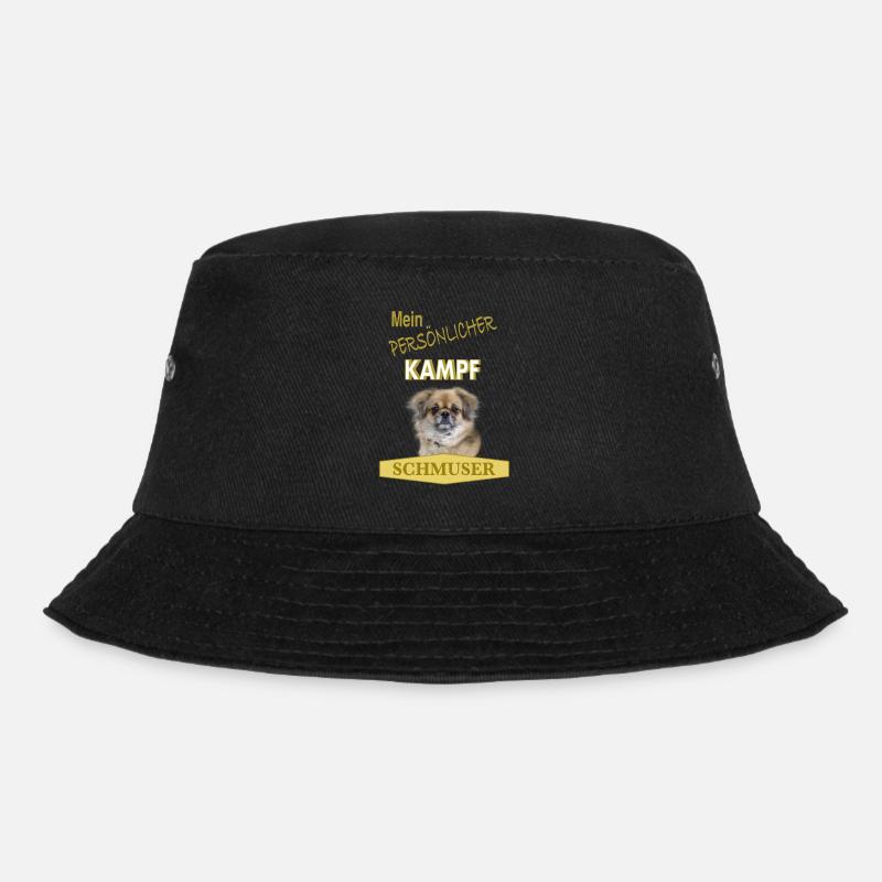 Persönlicher Kampfschmuser - Tibet Spaniel - Bucket Hat - Schwarz