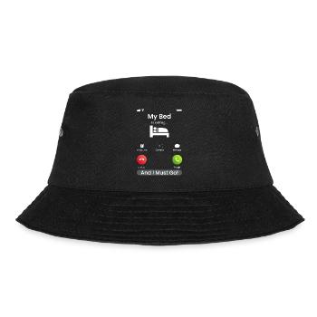 My Bed Is Calling - Bucket Hat - Schwarz - Vorne - Lela (165cm)