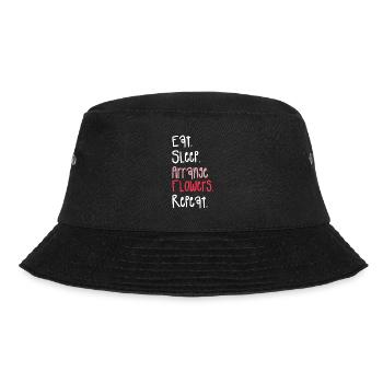 Eat Sleep Arrange Flowers Repeat Floristry Florist - Bucket Hat - black - Front - Lela (165cm)
