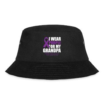 Ich Trage Lila Für Meinen Großvater - Bucket Hat - Schwarz - Vorne - Lela (165cm)