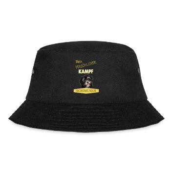 Mein persönlicher Kampfschmuser - Havaneser - Bucket Hat - Schwarz - Vorne - Lela (165cm)