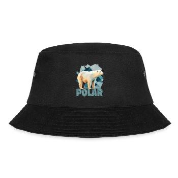 Eisbär Polarbär Naturschutz Klima - Bucket Hat - Schwarz - Vorne - Lela (165cm)