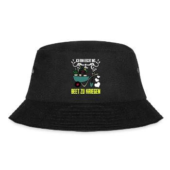 Gärtner Witz Garten Galabau Galabauer - Bucket Hat - Schwarz - Vorne - Lela (165cm)