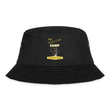 Mein persönlicher Kampfschmuser - Deutsche Dogge - Bucket Hat - Schwarz - Vorne - Lela (165cm)