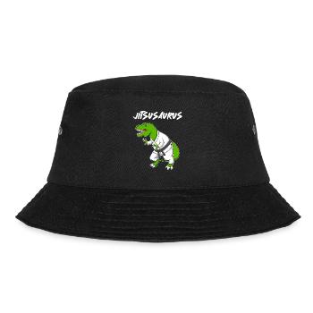 Kampfsport Kampfkunst Jitsuosaurus Jiu Jitsu - Bucket Hat - Schwarz - Vorne - Lela (165cm)