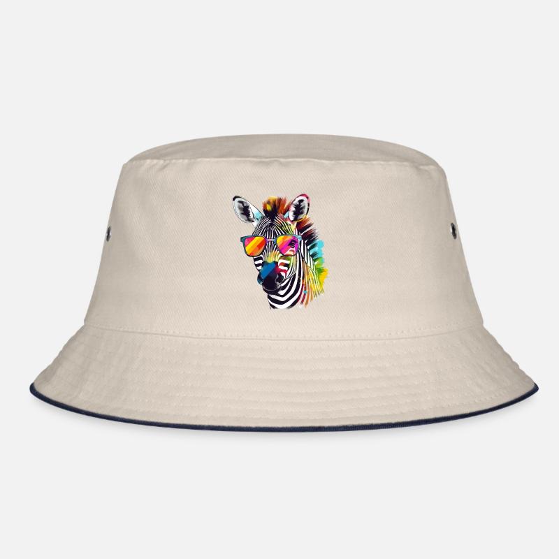 Zeb the bespectacled zebra Bucket Hat