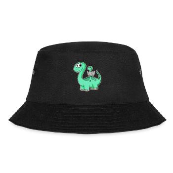 Dinosaure avec bébé dinosaure - Dino - Bob - noir - Devant - Lela (165cm)