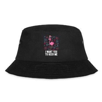 4th Of July I Want You To Beer Me American Flag - Bucket Hat - Schwarz - Vorne - Lela (165cm)