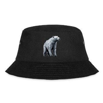 Polar Bear Polygon LIne Art - Bucket Hat - black - Front - Lela (165cm)