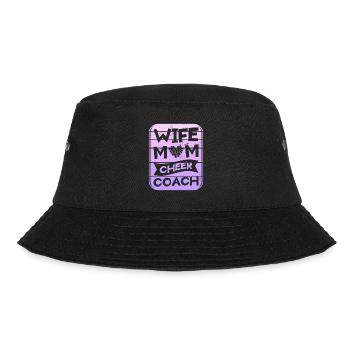 Ehefrau Mama Cheer Coach Coach Coaches - Bucket Hat - Schwarz - Vorne - Lela (165cm)