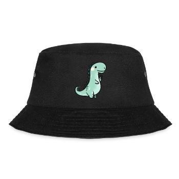 Cute crayon dinosaur - Bucket Hat - black - Front - Lela (165cm)