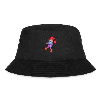 Gartenzwerg beim Wandern - Bucket Hat - Schwarz - Vorne - Lela (165cm)