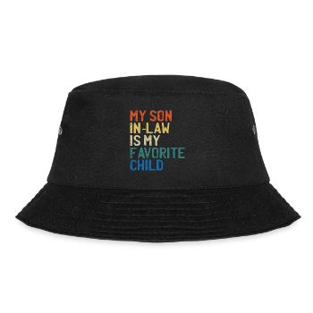 My Son-In-Law: The Favorite Child" Retro Vintage - Bucket Hat - black - Front - Lela (165cm)