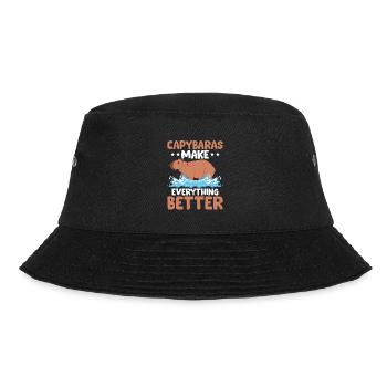 Capybaras Make Everything Better Capibara Owner Ro - Bucket Hat - black - Front - Lela (165cm)