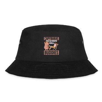 Capybaras The Ultimate Chill Buddies Capybara Anim - Bucket Hat - black - Front - Lela (165cm)
