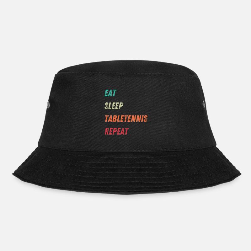 Witzige Tischtennissprüche - Bucket Hat - Schwarz